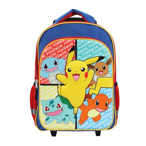 Bioworld Pokemon Pikachu And Favorite Characters 16" Youth Rolling Backpack4