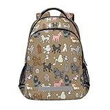 Bolsas escolares para niños, mochilas escolares, mochilas escolares para niños y niñas con tiras reflectantes, Poodle, Viajar