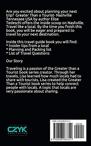 Greater Than A Tourist- Nashville Tennessee Usa: 50 Travel Tips From A Local (Greater Than A Tourist Tennessee) #TOP1