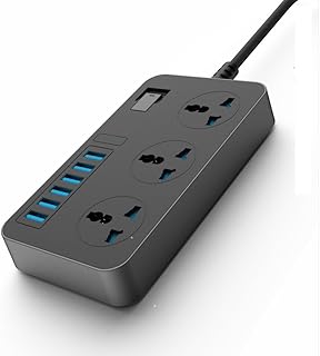 X-SC-OT XS-504 Power Socket With 3-Electric Plugs & 6-USB Ports (2 Meter)