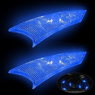 NIUAWASA Bike Spoke Light LED Waterproof Easy Install Bicycle Wheel Lights 3 Mode Tire Flash Safe Warning Lamp for Kids/Adult Bike 2Pcs