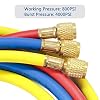 Elitech Refrigerant Charging Hose for R134a R404a R12 R22 Air Conditioning Refrigerant 1/4''Fitting, 59'', Set of 3