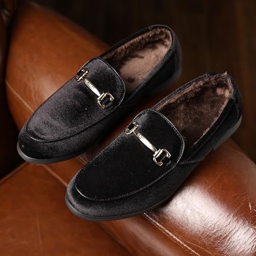 Image of COSIDRAM Mens Dress Shoes Business Luxury Velvet Loafers for Party Prom