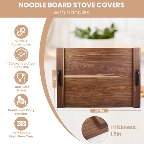 Wooden-Stove-Top-CoverNoodle-Board-Stove-Cover-Cutting-Board-Walnut-Wood-Stove-Covers-with-for-Gas-stove-top-and-Electric-Gas-Stove-Cover-BoardOver-the-Stove-Cutting-Board-Cooktop-Cover