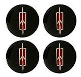 WSHFJDVCM 4X Black Alloy Steel Hub Cap Stickers (2.16 inches) for Oldsmobile Rocket 88 Cutlass SS II