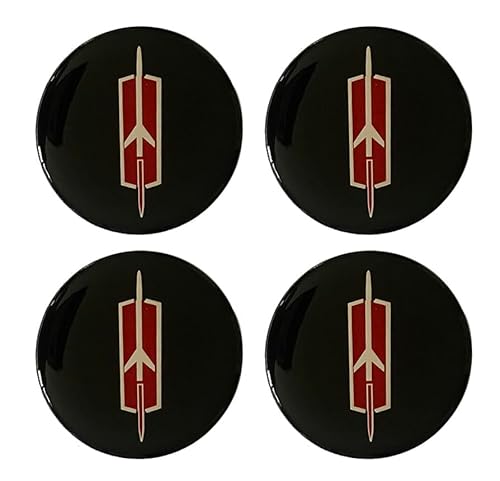 WSHFJDVCM 4X Black Alloy Steel Hub Cap Stickers (2.16 inches) for Oldsmobile Rocket 88 Cutlass SS II