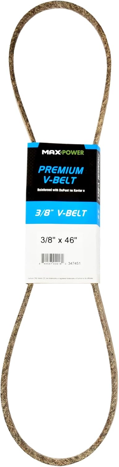 Maxpower 347451 Premium Belt Reinforced with Kevlar Fiber Cords, 3/8" x 46"