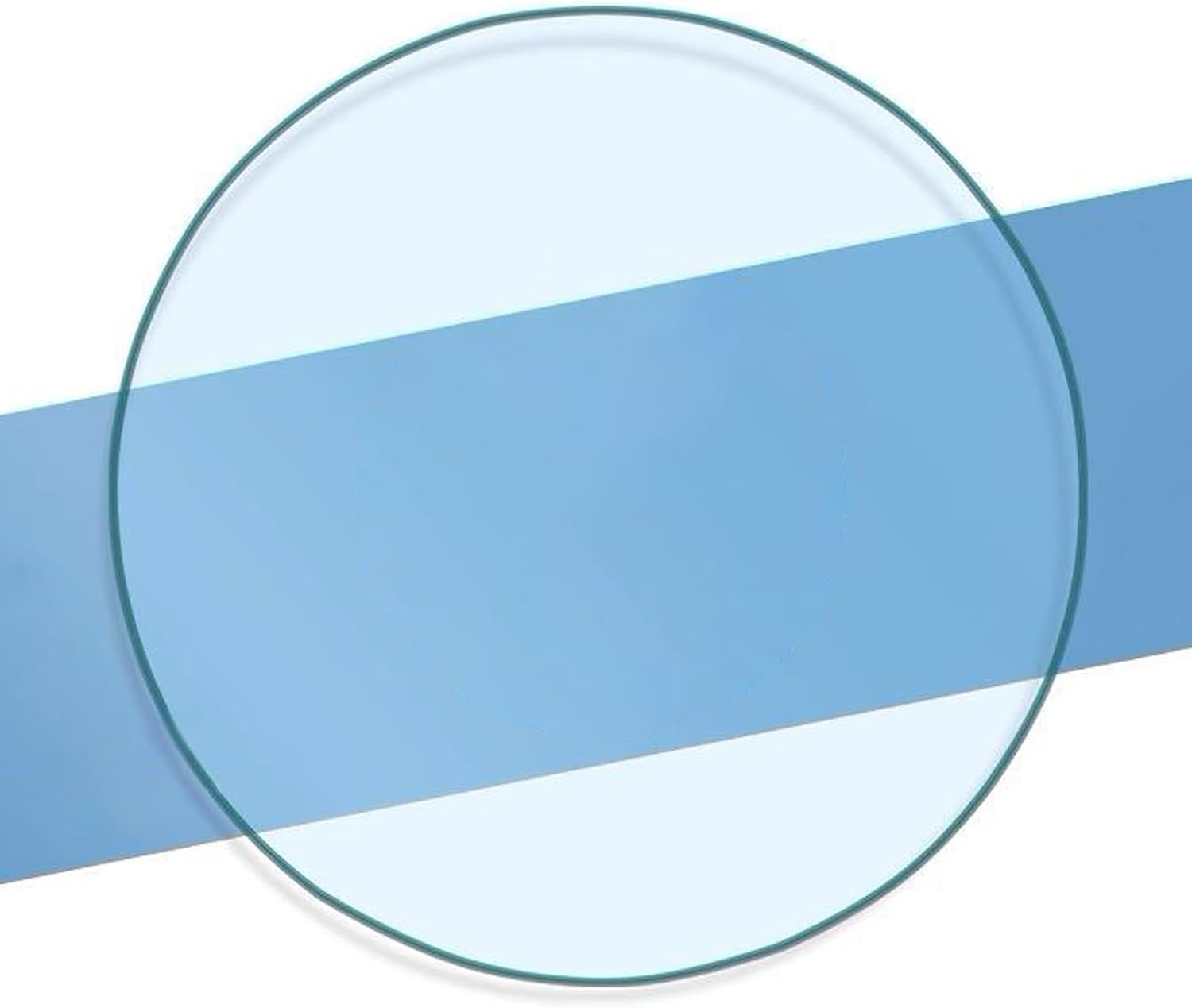 Round Table Top 15" 24" 32" 40" Round Tempered Clear Glass Table Top 1/4" Thick Flat Polished Glass Table Top for Furniture Kitchen Restaurant, Strong and Wear-Resistant
