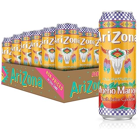 AriZona Mucho Mango Juice Cocktail - Big Can, 22 Fl Oz (Pack of 24) Cover