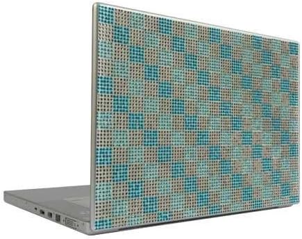 MobileBling 87279 Cover for 17-Inch Notebooks (Turquoise and Silver Checker Board)