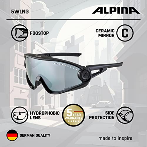 ALPINA Unisex - Adulti, 5W1NG Occhiali sportivi