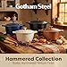 Gotham Steel Hammered 5 Qt Lightweight Dutch Oven Pot with Lid & Holders, Ceramic Non Toxic, Oven Safe & Even Heat Retaining Dutch Oven for Bread Baking Sourdough, Soup, 70% Lighter than Cast Iron