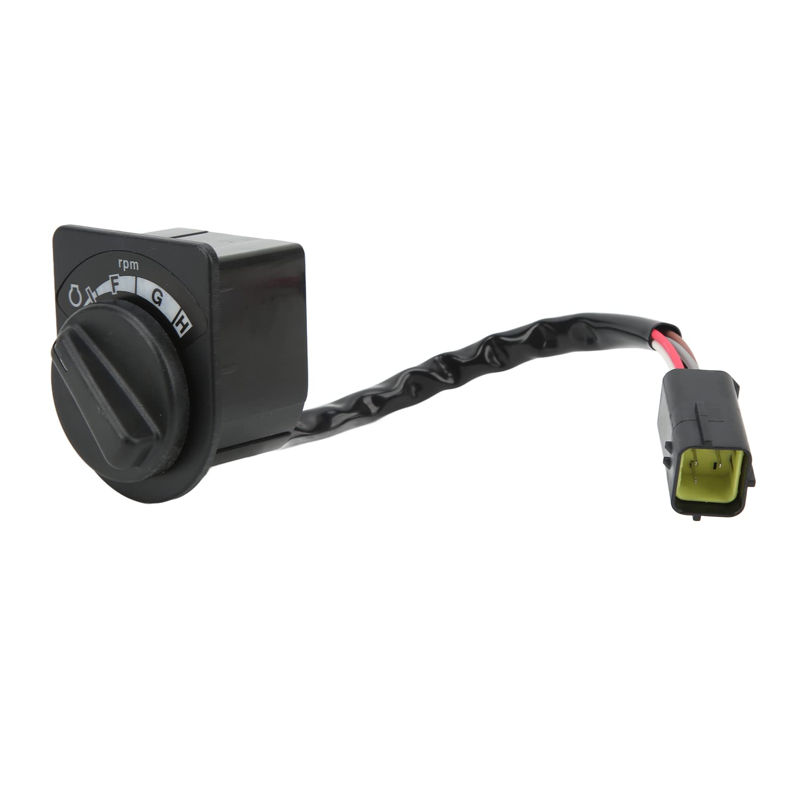 Ausla Interruptor del Motor del Acelerador Unidad Selectora de Perilla del Acelerador ABS 14725311 Reemplazo de Control del Motor de 5 Pines para Excavadora EC220D EC250D EC350D EC380D EC480D