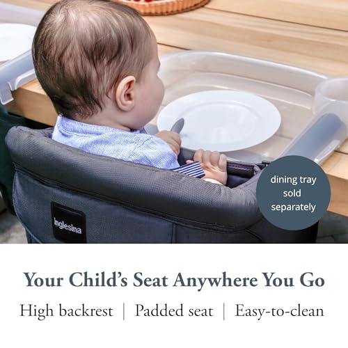 inglesina fast table chair black - portable baby high chair - for babies amp toddlers up to 37 lbs - collapsible design - fits tables 083939 to 353939 thick - compact amp easy to use - travel bag included