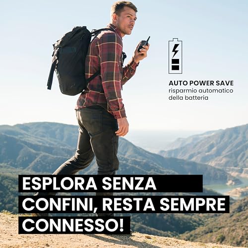 Midland - Walkie Talkie XT50, 2 Ricetrasmittenti Ideali Per Outdoor E Cantieri, 24 Canali PMR446 Senza Licenza, 38 Toni Ctcss, Copertura 8Km, Ricarica Rapida, Autonomia 12H, Ricaricabile Con Usb - 5