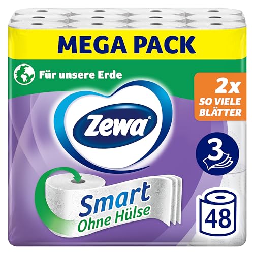 Papier toilette sans douille Zewa Smart l'excellence du confort en 48 rouleaux