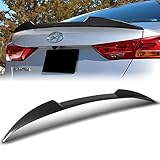 Stay Tuned ABS Material V-Style Rear Trunk Lid Spoiler Wing Compatible with 2017-2018 Hyundai Elantra, Exterior Accessories, Auto Body Kit Replacement Parts (Carbon Fiber Painted)