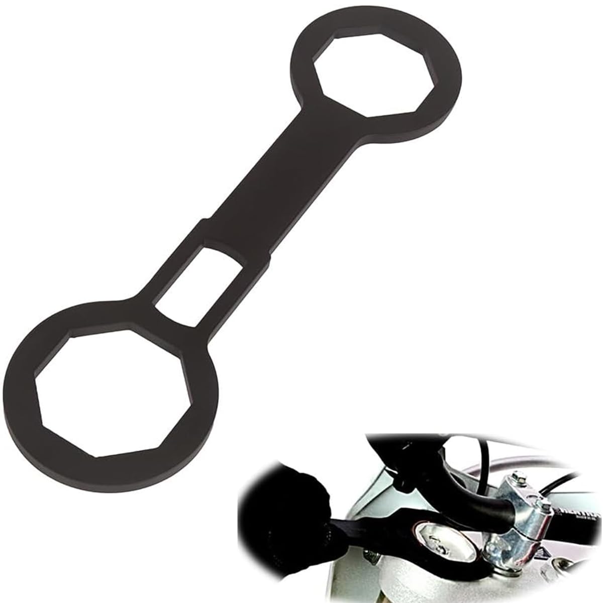 Chiave per tappo forcella anteriore per moto da 46 mm/50 mm, chiave in alluminio lavorata a CNC per tappo forcella anteriore, chiave a doppia testa a 8 punte