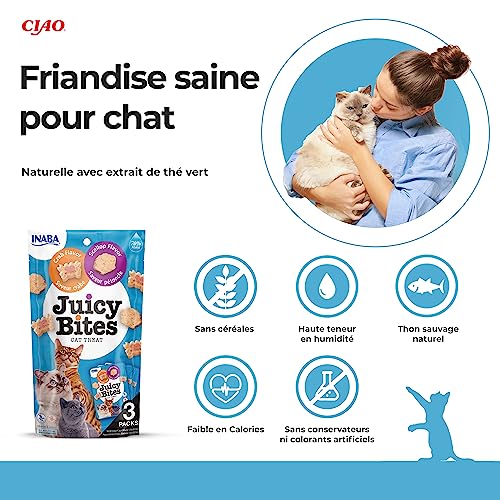 Inaba Juicy Bites bouchées chat pétoncle et crabe pour le jeu - 10