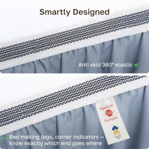 Image of California Design Den 100% Organic Cotton Cali King Fitted Sheet, Blue