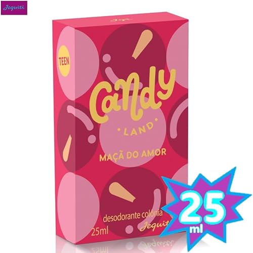 Colônia desodorante teen Candy Land Maçã do Amor 25ml em spray Jequiti