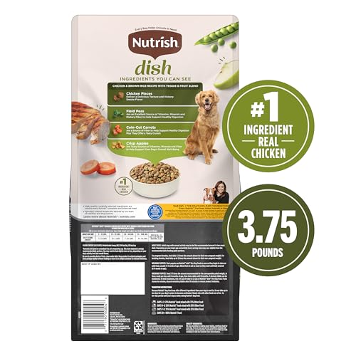 Nutrish Dish Dry Dog Food, Chicken Recipe, 3.75 lb. Bag (Rachael Ray) - image 3