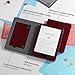 Lainergie 7in Case with Hand Strap and Stand,Incompatible with Old Version, Durable Synthetic Leather Cover with Auto Sleep Wake,Wine Red