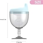 Prince Wine Sippy Cup for Baby Boy 1+ Year Old, 5 Ounce, Blue | Spill Proof, Fancy Goblet Style, Easy-Grip, Shatterproof, BPA-free, Dishwasher-Safe, For Toddler Holiday Birthday Parties