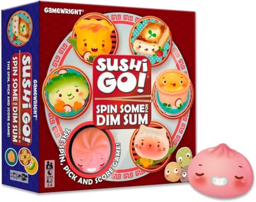 Gamewright Sushi Go Game, Spin Some for Dim Sum Board Game, Portable