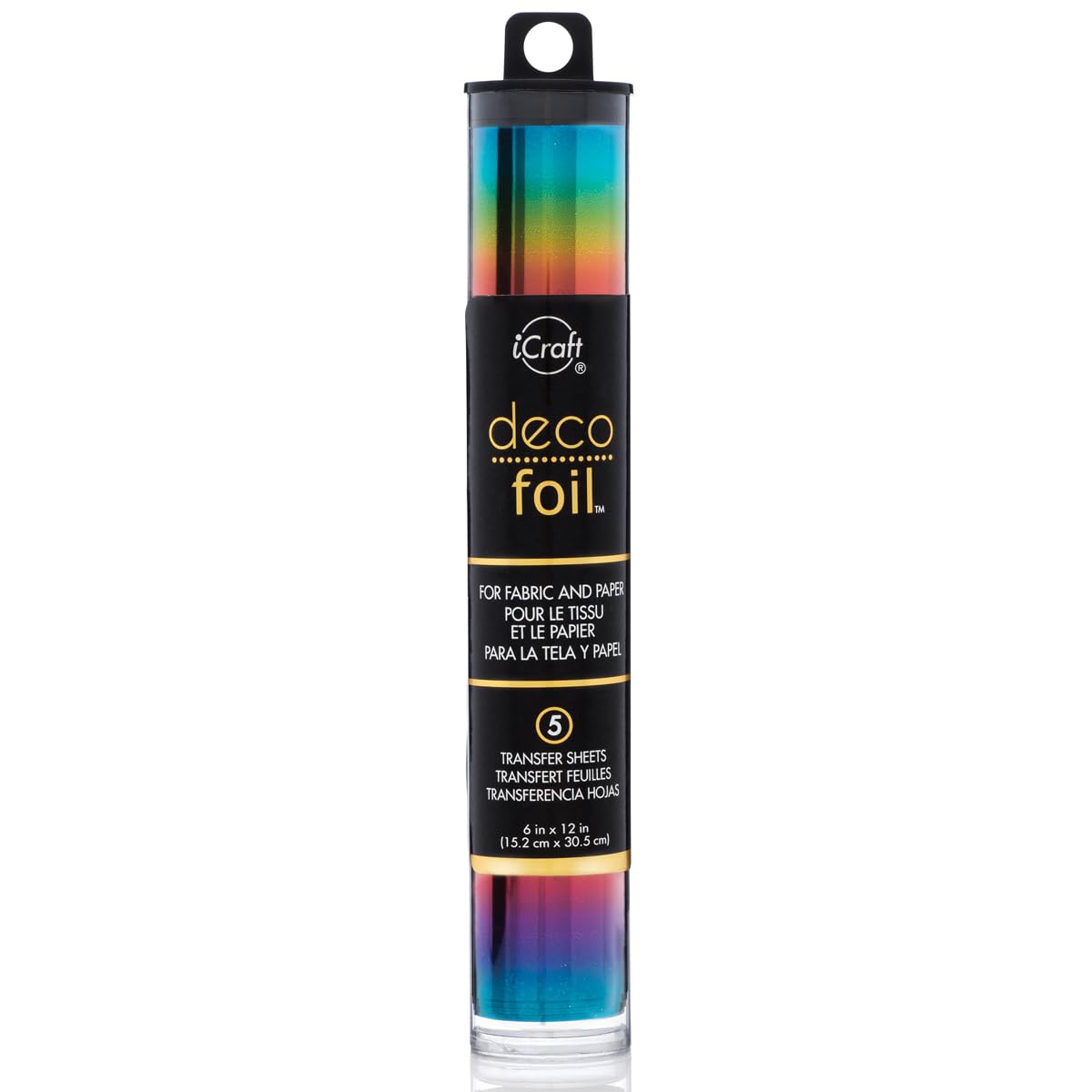 iCraft Deco Foil Specialty Transfer Sheets 6"X12" 5/Pkg-Rainbow