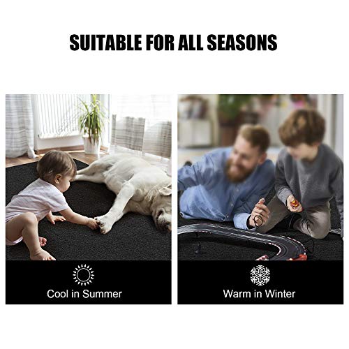 Vicwe Chair Mat, 1/6" Thick 35"X55" Office Home Chair Mat For Hard Floor Protection, Anti-Slip, Multi-Purpose Floor Mat For Porch, Study,Restauran,Office (Black) #TOP3