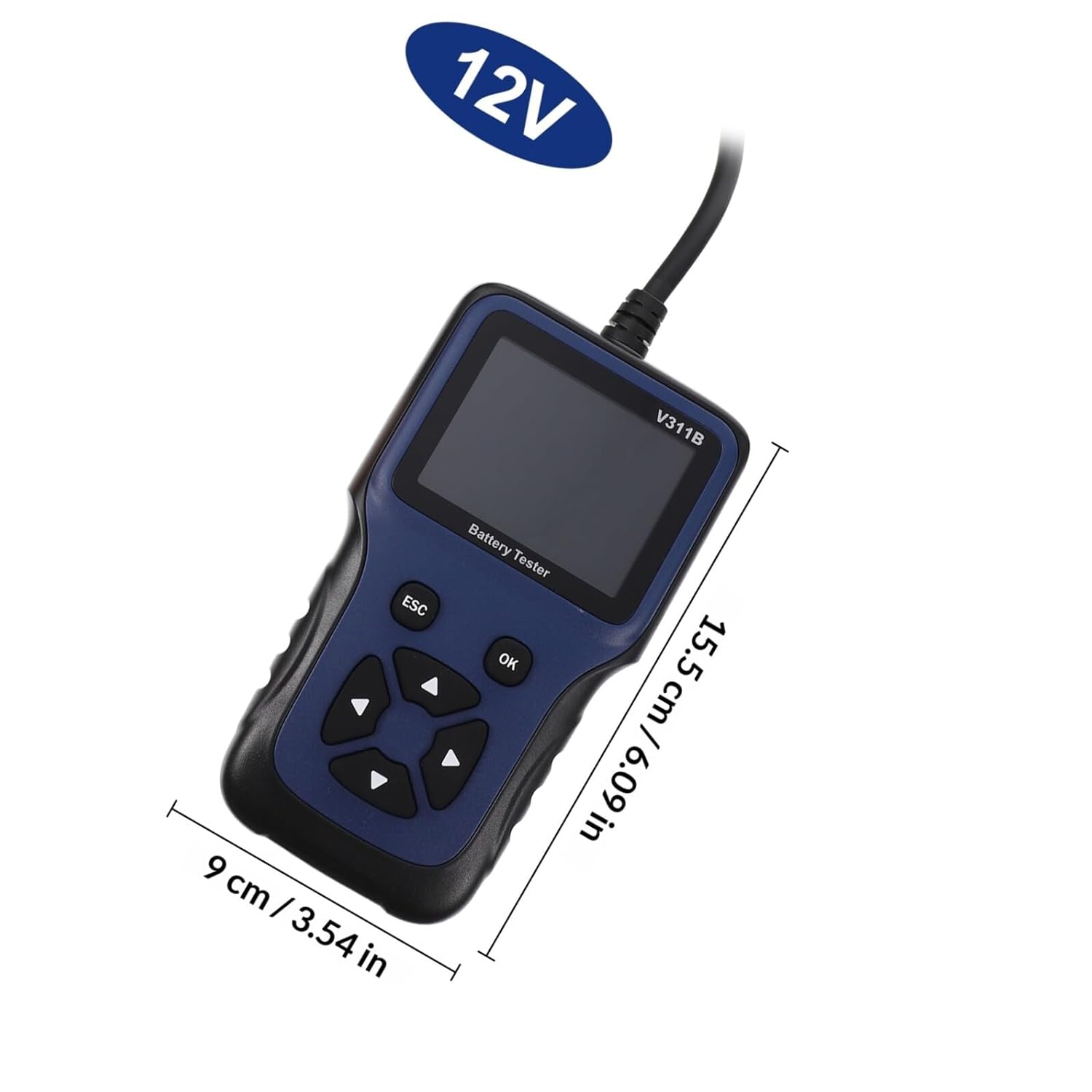 12v Car Battery Tester Load Tester with Printer, Automotive Battery Testing Equipment for Vehicle Diagnostics and Auto Supplies