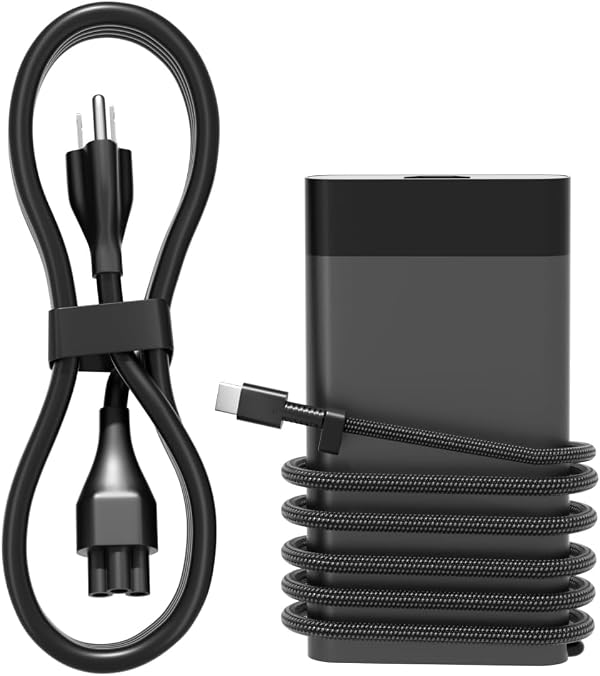 PowerPortnerLink Slim 65W USB-C Charger Compatible with HP Elitebook Spectre Envy ProBook Pavilion Fortis omnibook 3 5 7 ZBook Firefly Elite x2 Chromebook X360 Laptop Travel Fast Charging Adapter by PowerPortnerLink - Used condition - CA$21.86