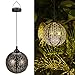 Produktbild Tomshine Solarlaterne für außen, Dekorative Solarlampe Metall Hängende LED-Leuchten, IP44 Wasserdicht Auto Ein/Aus, Solar Gartenlaterne für Patio Rasenflächen Balkone Terrasse.Große Kugelform