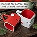 MIAMIO - Coffee Mugs/Kissing Mugs Set Ceramic with Gift Box (Red)