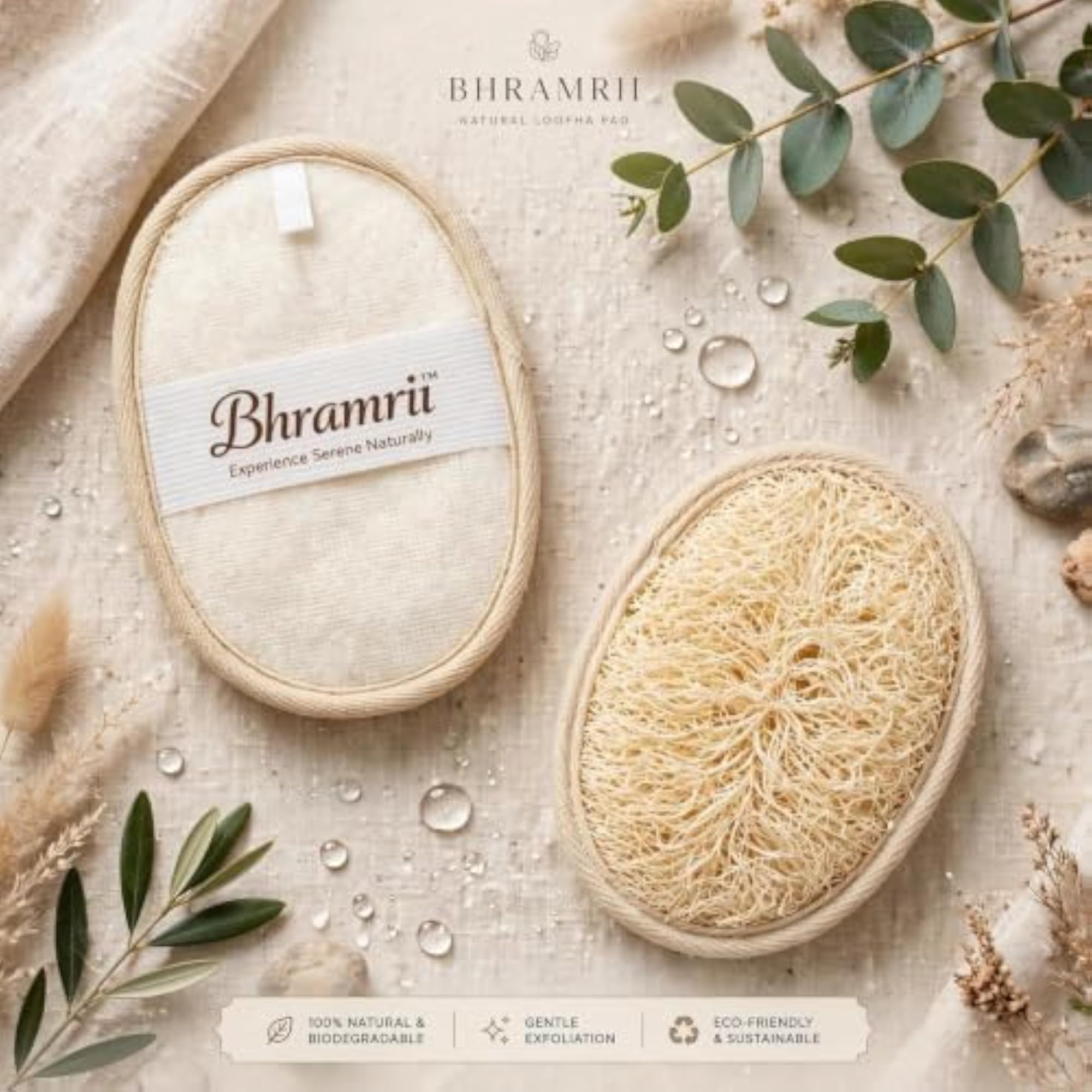 100% Natural Sun-Dried Loofah Body Scrubber Pack of 4