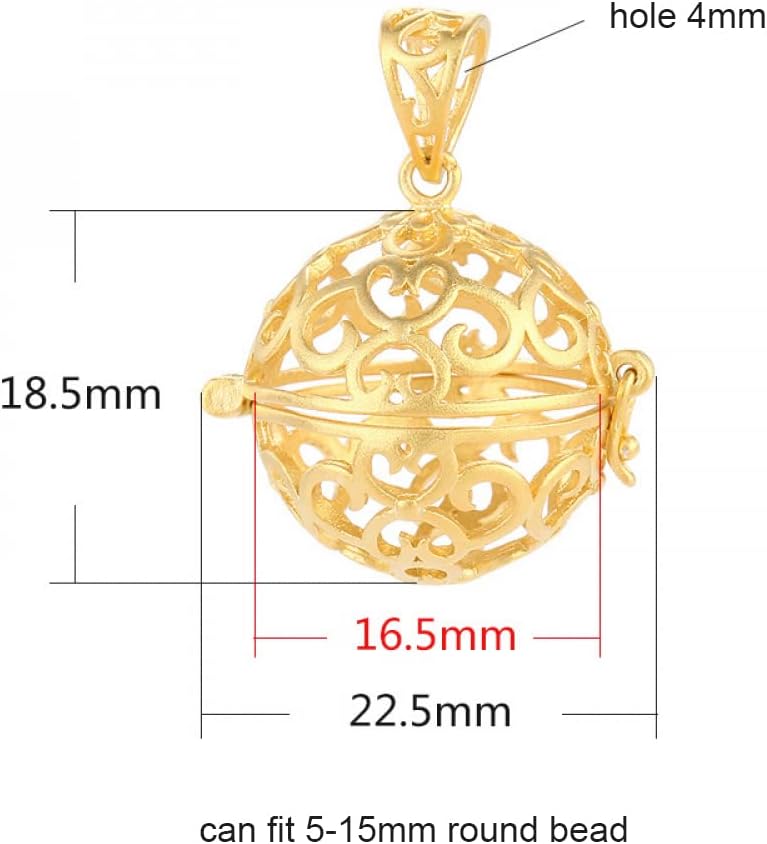 Solid 925 Silver Gem Cage Charm for Pearls and Gemstone Pendant Setting Handmade Lockets Charm for Necklace Jewelry Making for Women