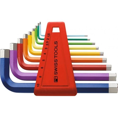 PB Swiss Tools Set di cacciaviti angolari esagonali, verniciati a polvere, 9 pezzi