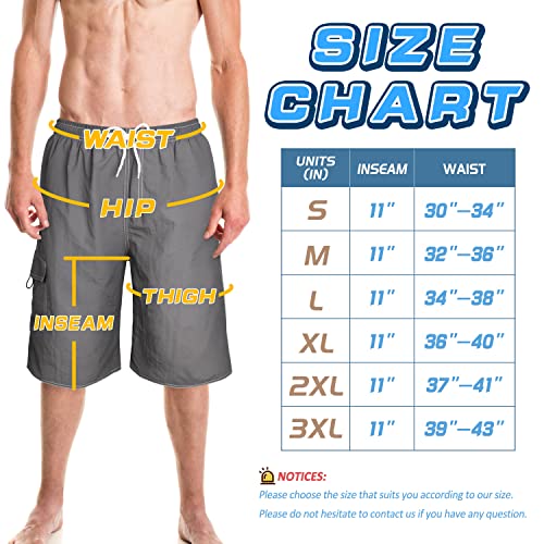 Image of Mens Swimming Trunks Swim Trunks Quick Dry Swim Shorts with Mesh Lining Funny Swimwear Bathing Suits