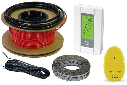 80 sqft Floor Heating Cable Kit with Thermostat