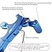 xxiaojun Composite Bow and Arrow Release, 3 or 4 Finger, Thumb Release Aluminum Alloy Assist for Compound Bow Accessory, Adjustable Sensitivity, Sports Competition. (Blue)