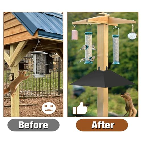 Wrap Around Squirrel Baffle Bird Feeding Station Metal Squirrel Guard Baffle Universal Squirrel Proof Baffle for Outdoor Bird Feeder - Image 4