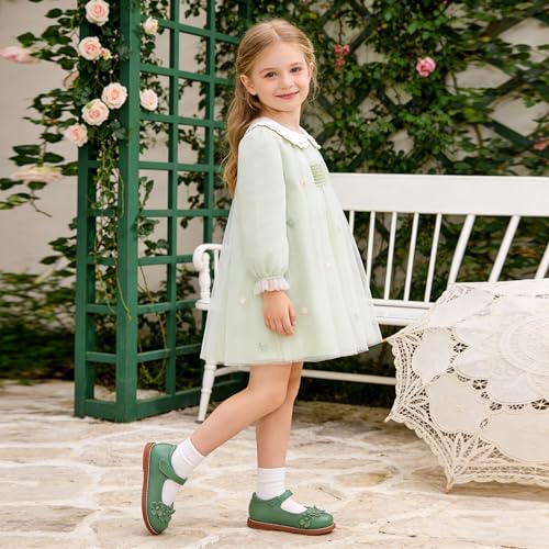 Image of Flaryzone Toddler Little Girl Mary Jane School Uniform Oxfords Flat Dress Shoes