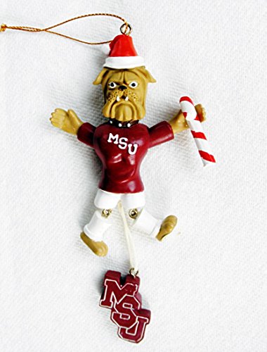 NCAA Mississippi State Bulldogs Bully Football Sports Mascot Santa HAT Ornament