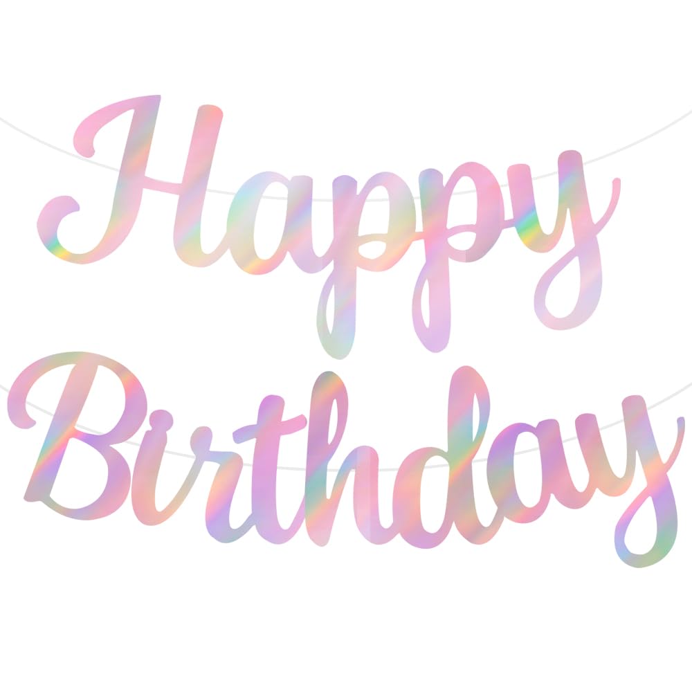 Bannière Happy Birthday rose pailleté pour fêter un anniversaire fille