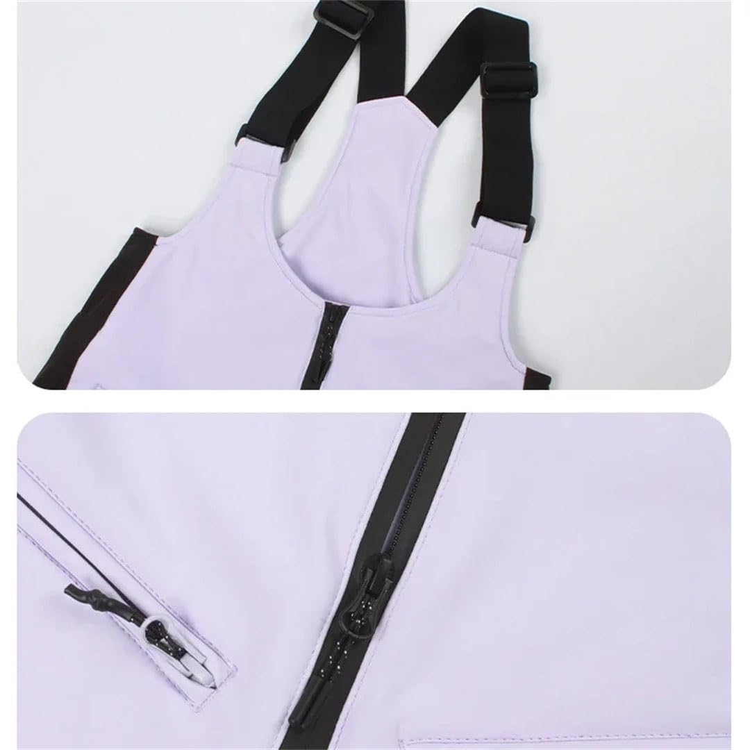 Pantalones de nieve femeninos delgados a prueba de viento para invierno, montaña, snowboard, monos, esquí, deporte, babero, pantalones al aire libre