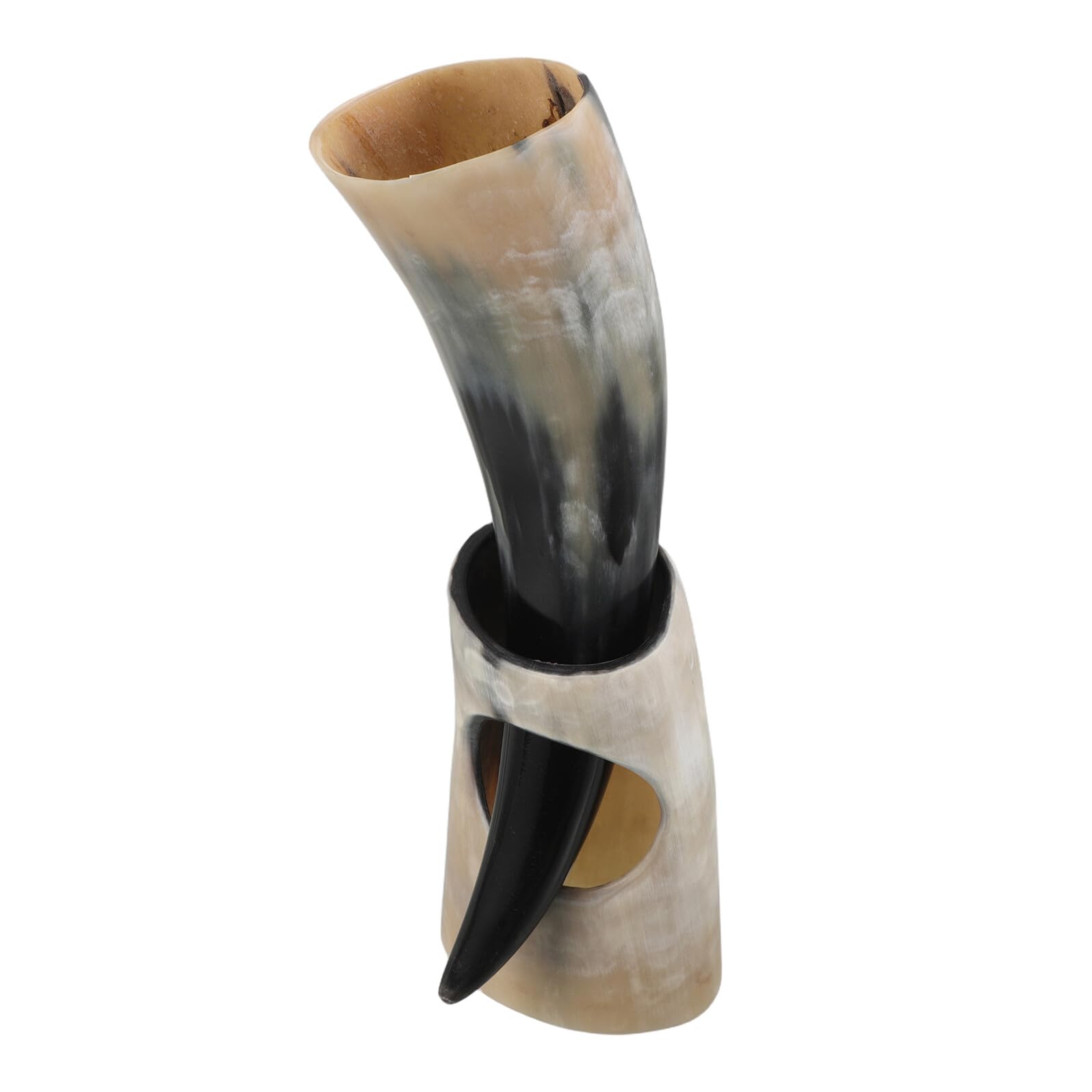 Boccale Corno Vichingo Grande in Corno di Bue, Vintage | Supporto, per Feste e Collezione, Festival Birra Decor, Classico Retrò
