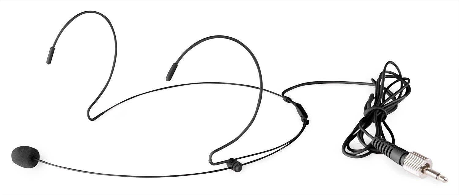 Power Dynamics PD504BP Petaca Transmisora para Micrófonos Inalámbricos de Serie PD504, con Microfono Solapa Color Negro y Micrófono de Diadema Color Beige Incluidos, Petaca para Micro Inalambrico