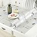 MERTNK Miękki Szklany Obrus Przezroczysty Wodoodporny Pvc Obrus Olejoodporny Obrus Kuchenny Stół Do Jadalni Ochrona Home Decor Obrusy/0-Silver-Xwc/70X120Cm
