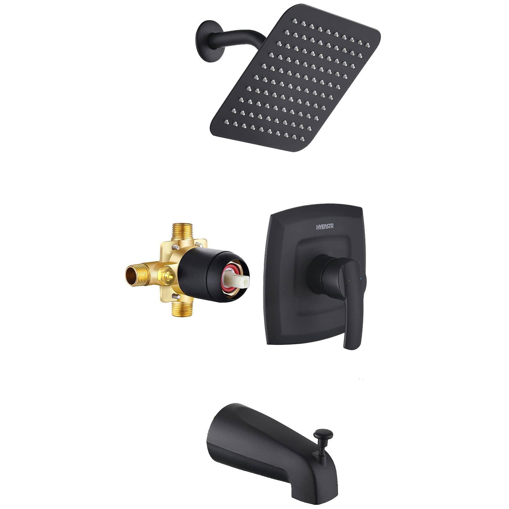 Buy HYEASTR Shower Faucet Set SingleHandle Tub and Shower Fixtures